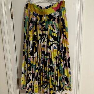 Colorful Abstract Pleated Skirt